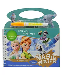 Asera Ice Princess Theme Reusable Magic Water Painting Book - Multicolour