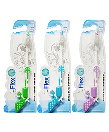 Yunicorn Max YMX 515 Lotus Flex Gun Toothbrush Design Pack Of 3 (Color May Vary)