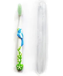 Yunicorn Max YMX 533 Toothbrush with Protective Lid Cover Bird Design (Color May Vary)