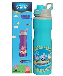 Youp Stainless Steel Sea Green Color Peppa Pig Kids Water Bottle TUKTUK - 750 ml