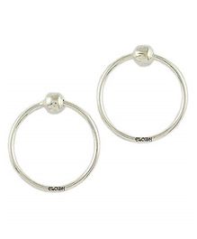 eloish sterling silver wired small size ball bali earrings  silver