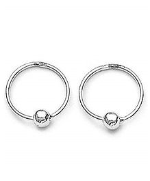 eloish sterling silver wired small size ball bali earrings  silver
