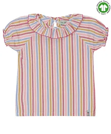 Lilly + Sid Short Sleeves Striped Top - Multicolor
