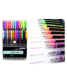 Vinmot Neon Gel and Glitter Color Pens Set Pack of 24 - Multicolor