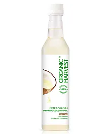 Organic Harvest Cold Pressed Extra Virgin Coconut Oil 100% Certified Organic Sulphate & Paraben Free - 500 ml