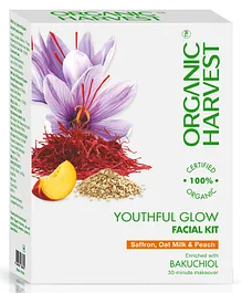 Organic Harvest Youthful Glow Facial Kit 100% Certified Organic Paraben & Sulphate Free  50 g