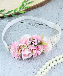Asthetika Floral Headband - Baby Pink