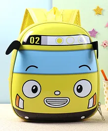 Polo Class Bus Print Back Pack Yellow - 12 inch