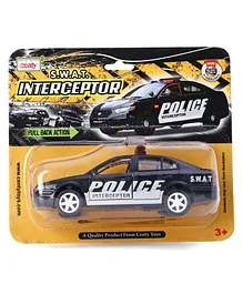 Centy SWAT Police Interceptor Pull Back Toy Car - Black & White