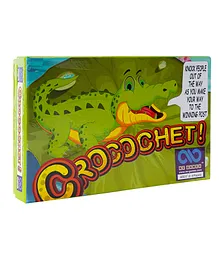 NE Games Crocochet Racing Dice Board Game with Tiles - Multicolour