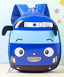 Polo Class Back Pack Smiley Face Print Blue - 12 Inches
