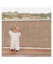 HIPPO Fabric  Decorative Indoor Baby Safety Net Balcony Net Privacy Net - Beige Black