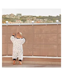 HIPPO Fabric  Decorative Indoor Baby Safety Net Balcony Net Privacy Net - Beige