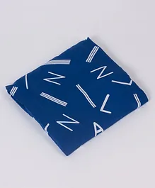 Blooming Buds Fitted Crib Sheet Dancing Alphabets Print - Royal Blue