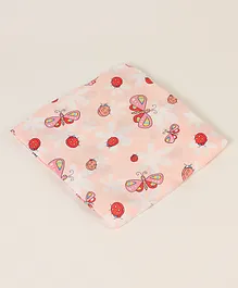 Blooming Buds Fitted Crib Sheet Butterfly & Blooms print - Pink & Peach
