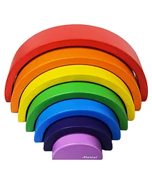 Matoyi Wooden Rainbow Stacker Multicolour - 7 pieces