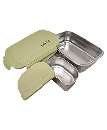 HOOM Stainless Steel Lunch Box With Container Green - 1000 ml