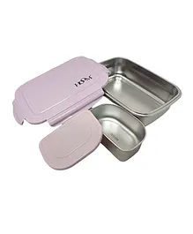 HOOM Stainless Steel Lunch Box With Container Pink - 1000 ml