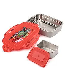 Avengers Stainless Steel Lunch Box With Container - Red