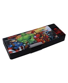 Avengers Pencil Box with a White Board & Marker - Black