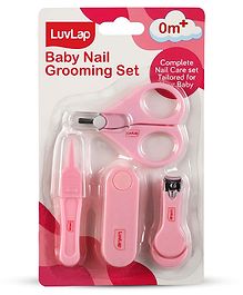 Luv Lap Baby Grooming - Manicure Set, 4pcs, Pink, 0m+