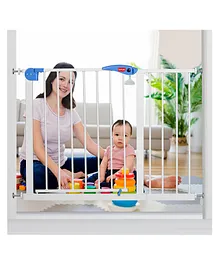 Luv Lap Indoor Baby Safety Gate With Auto Close Feature Width 105 To 115 cm - White