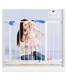 Luv Lap Indoor Baby Safety Gate With Auto Close Feature Width 95 To 105 cm - White