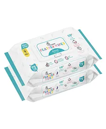 R for Rabbit Feather Aqua Wipes Combo Pack of 2- 144 Pieces