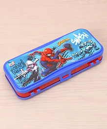 Marvel Spider Man Dual Compartment Pencil Box - Red Blue