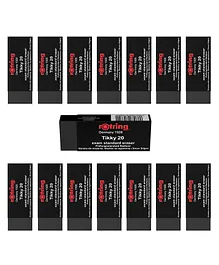 Rotring Tikky Black Eraser for Polymer or Graphite Pencil Lines - 15 Pieces