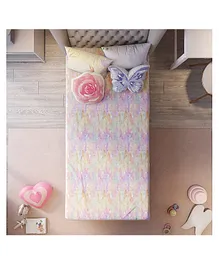 Fancy Fluff Star Design Single Bedsheet Set - Multicolour