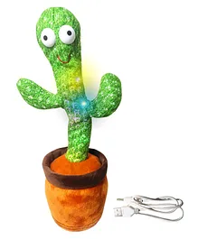 VParents Singing Talking Recording Dancing Cactus Toy - Green Brown