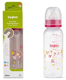 Baybee Slim Essential Baby Feeding Bottle Pink - 250 ml