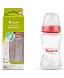 Baybee Natural Flow Baby Feeding Bottle Red - 250ml