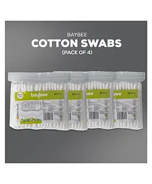 Baybee Premium Cotton Swab Ear Buds Cleaner Pack Of 4 - 400 Pieces