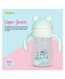 Baybee Insulated Flippo Baby Sipper Bottle Green - 300 ml