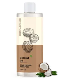 Essentia Extracts Cold-Pressed Extra Virgin Coconut Oil - 1000 ml