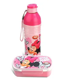 Jewel Minnie Mouse Wavee Water Bottle and Lunch Box - Pink