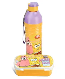Jewel Sponge Bob Wavee Water Bottle and Lunch Box - Multicolour