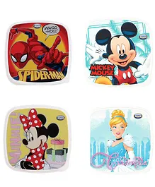 Jewel Cartoon Print Lunch Box with Spoon & Fork Pack of 4 - 500 ml each