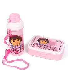 Jewel Dora Lunch Box and Water Bottle Set - Multicolour