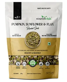 NourishVitals Pumpkin Sunflower and Flax Roasted Seeds - 200 gm