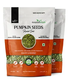 NourishVitals Pumpkin Roasted Seeds 100% Natural No Added Preservatives Rich Source of Protein Rich in Fiber  -  400 gm