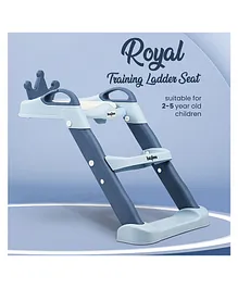 Baybee Royal Western Potty Training Cushioned Seat With Steps & Easy Grip Handle - Navy