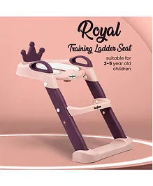 Baybee Royal Western Potty Training Cushioned Seat With Steps & Easy Grip Handle - Pink