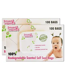 SafeMyles Smart Mom Scented Compostable Diaper Dispose Bags Pack of 200 - White