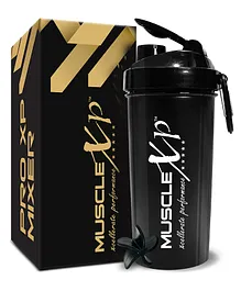 MuscleXP Gym Shaker PRO XP Mixer 100 % Leakproof Guarantee Shaker 700 ml (Black)