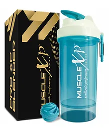 MuscleXP Gym Shaker PRO XP Blender 100 % Leakproof Guarantee Shaker Blender 650 ml (Sea Blue)