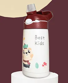 StarAndDaisy Vacuum Insulated Bottle with Straw Brown - 400 ml