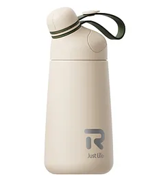 StarAndDaisy JustLife Series BPA Free Insulated Water Flask with Hanging Buckle White - 400 ml